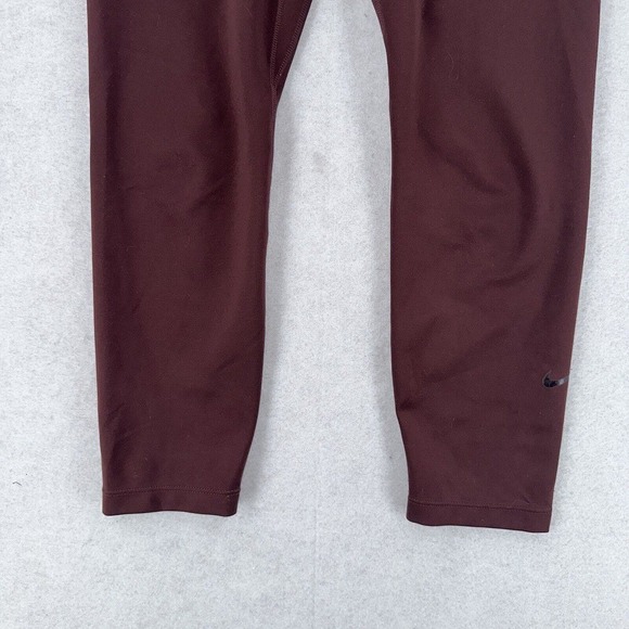 Nike Dri-Fit High Waist Maroon Leggings‎ cropped Womens Small - Picture 5 of 12